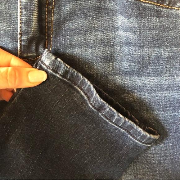 Democracy crop jean medium wash skinny extra stretch ab technology waist size 6 - Picture 6 of 8